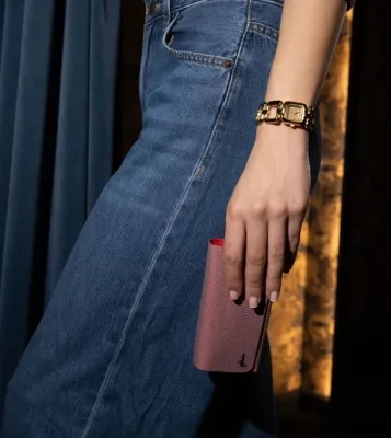 Woman holding Carry Case